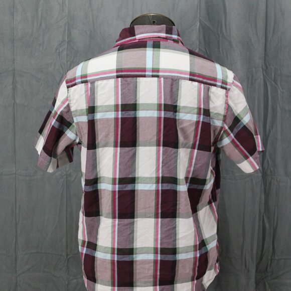 Button-Down Shirt - Blue and Maroon Plaid Pattern by Matix - Men's Large - Picture 8 of 10